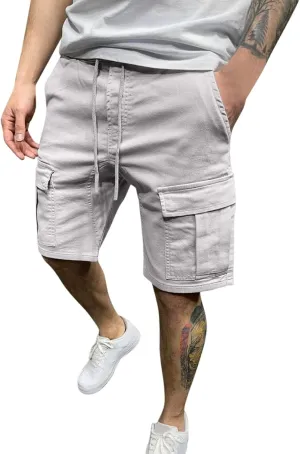 Cargo Shorts for Men Stretch Waist Work Shorts Outdoor Hiking Fishing Cargo Shorts Tactical Athletic Shorts Pockets
