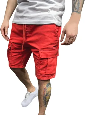 Cargo Shorts for Men Stretch Waist Work Shorts Outdoor Hiking Fishing Cargo Shorts Tactical Athletic Shorts Pockets