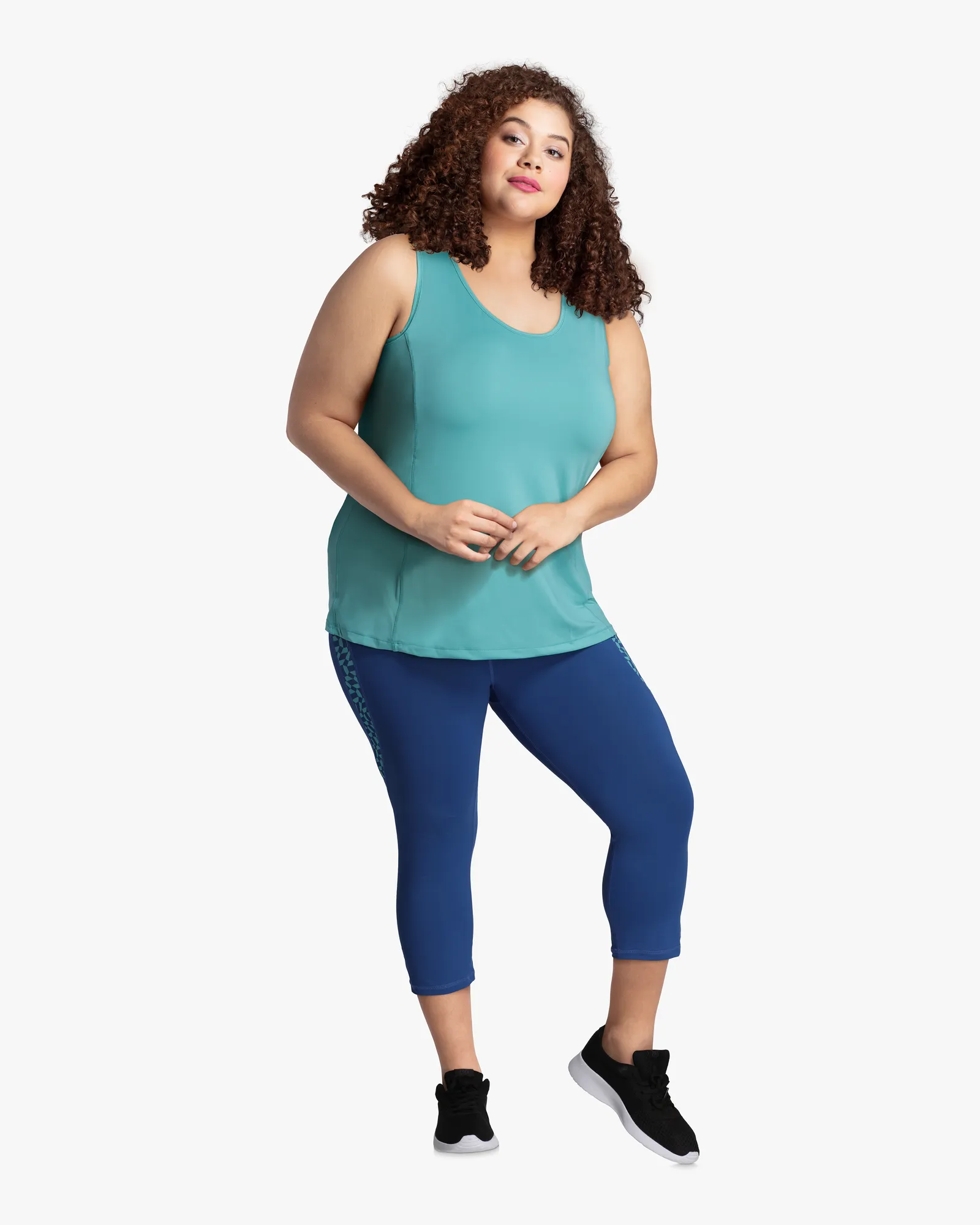 Commit Capri Leggings | Royal Blue / Turquoise