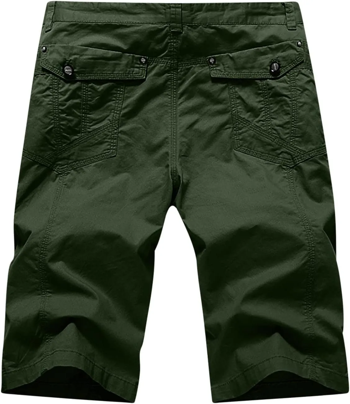 LAWOR Bermuda Shorts for Mens, 2024 Relaxed Fit Cargo Shorts Drawstring Button Beach Shorts Elastic Waist Comfy Hiking Shorts
