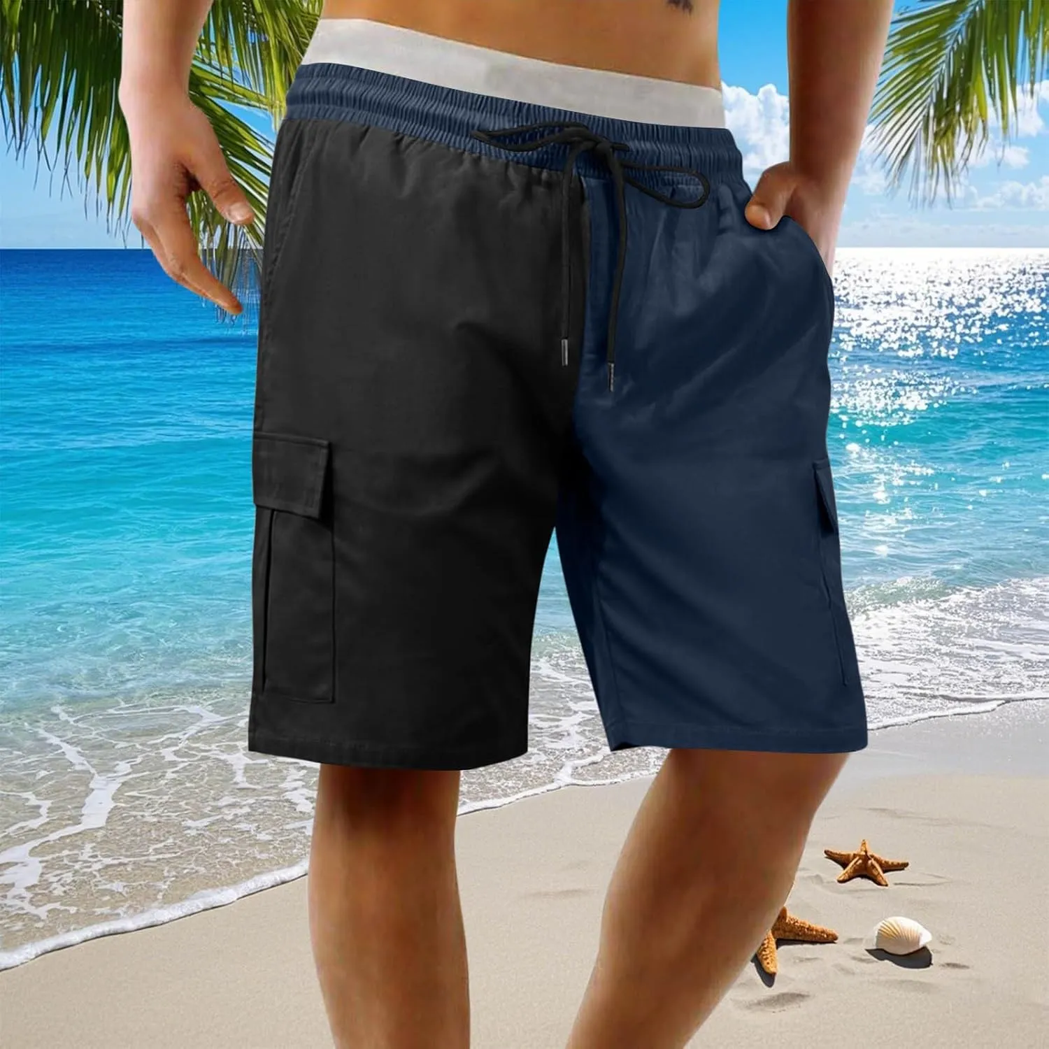 Mens Cargo Shorts Athletic Workout Hiking Utility Tactical Shorts Baggy Surfing Summer Beach Outfits 80s Street Wears