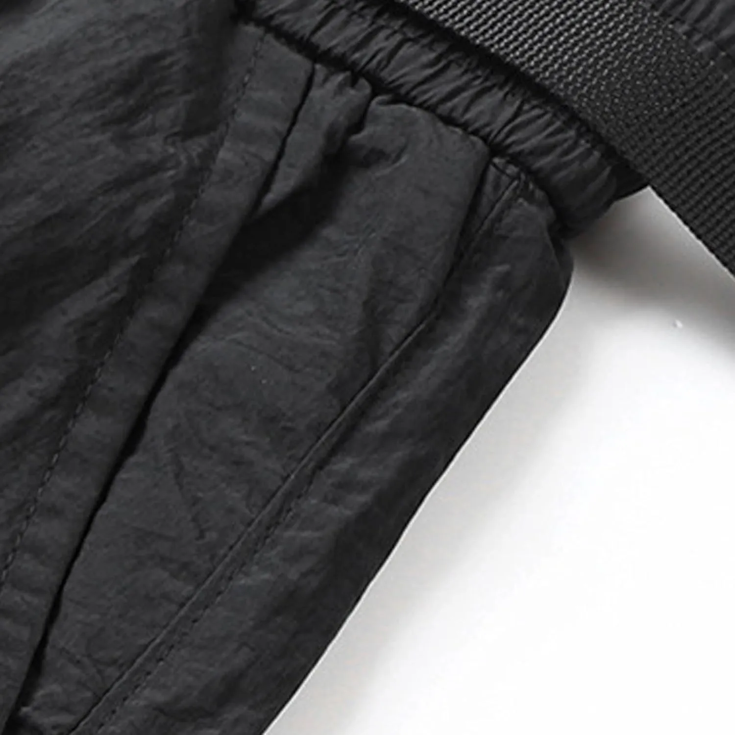 Mens Casual Cargo Shorts Elastic Waist Utility Quick Dry Tactical Hiking Shorts Uniform Zip Pockets Summer Clothes