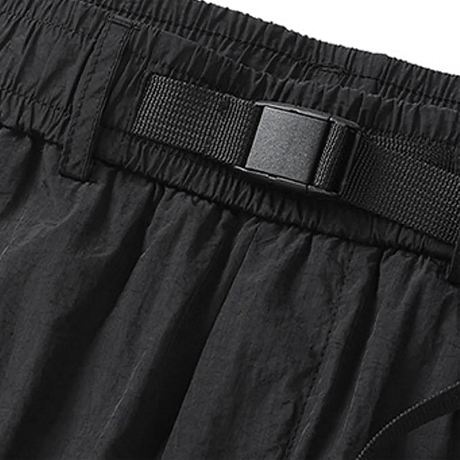 Mens Casual Cargo Shorts Elastic Waist Utility Quick Dry Tactical Hiking Shorts Uniform Zip Pockets Summer Clothes