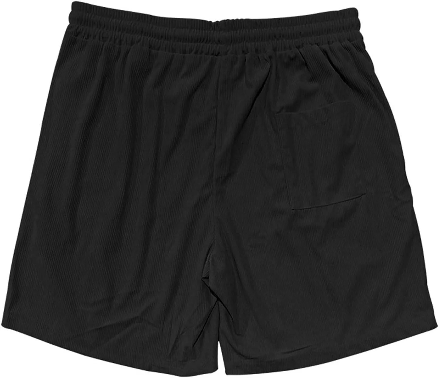 Men's Corduroy Beach Shorts Resort Walking Board Vacation Fishing Bermuda Shorts 7 Inch Elastic Waist Summer Slacks