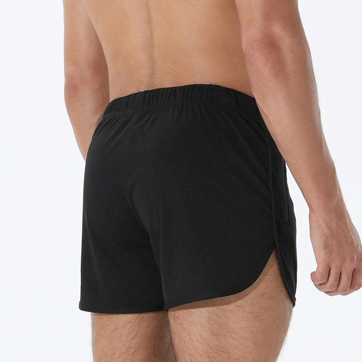 Men's Running Shorts Summer Baggy Sports Mesh 3 Inch Quick Dry Pant Gym Athletic Jogging Shorts with Zipper Pockets