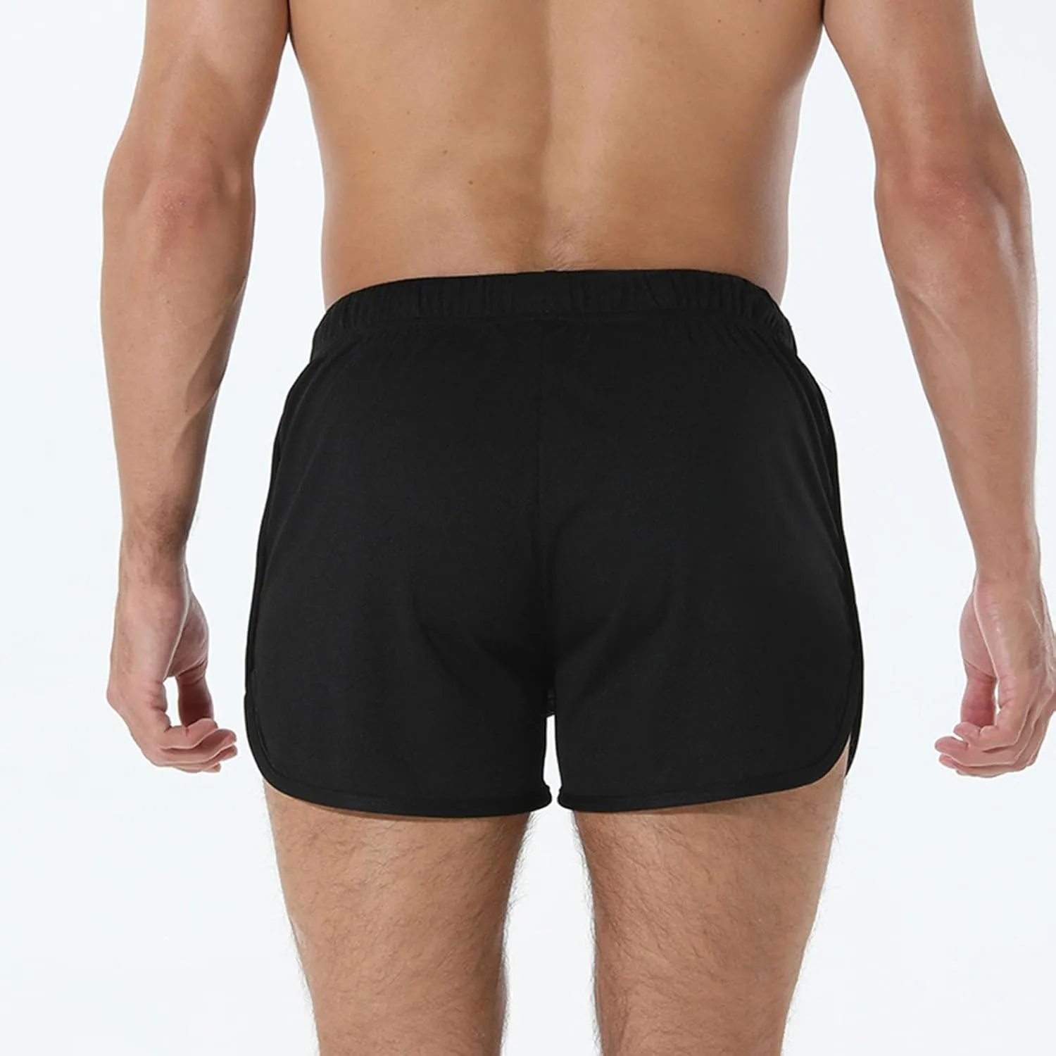 Men's Running Shorts Summer Baggy Sports Mesh 3 Inch Quick Dry Pant Gym Athletic Jogging Shorts with Zipper Pockets