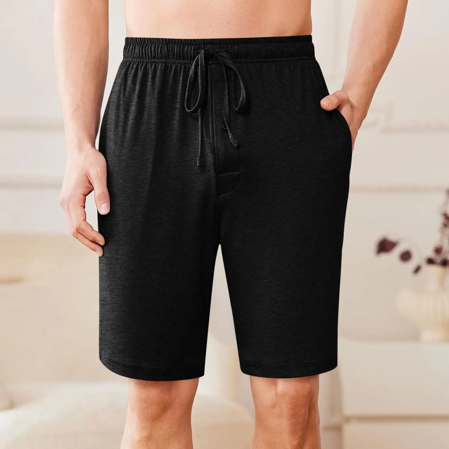 Mens Shorts Summer Casual Elastic Waist Lounge Sleep Short Pants Beach Outfits Athletic Workout Gym Running Shorts