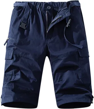 Mens Workout Cargo Shorts Outdoor Chino Military Tactical Hiking Shorts 9 Inch Uniform Durable Utility Work Pants