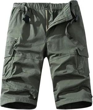 Mens Workout Cargo Shorts Outdoor Chino Military Tactical Hiking Shorts 9 Inch Uniform Durable Utility Work Pants