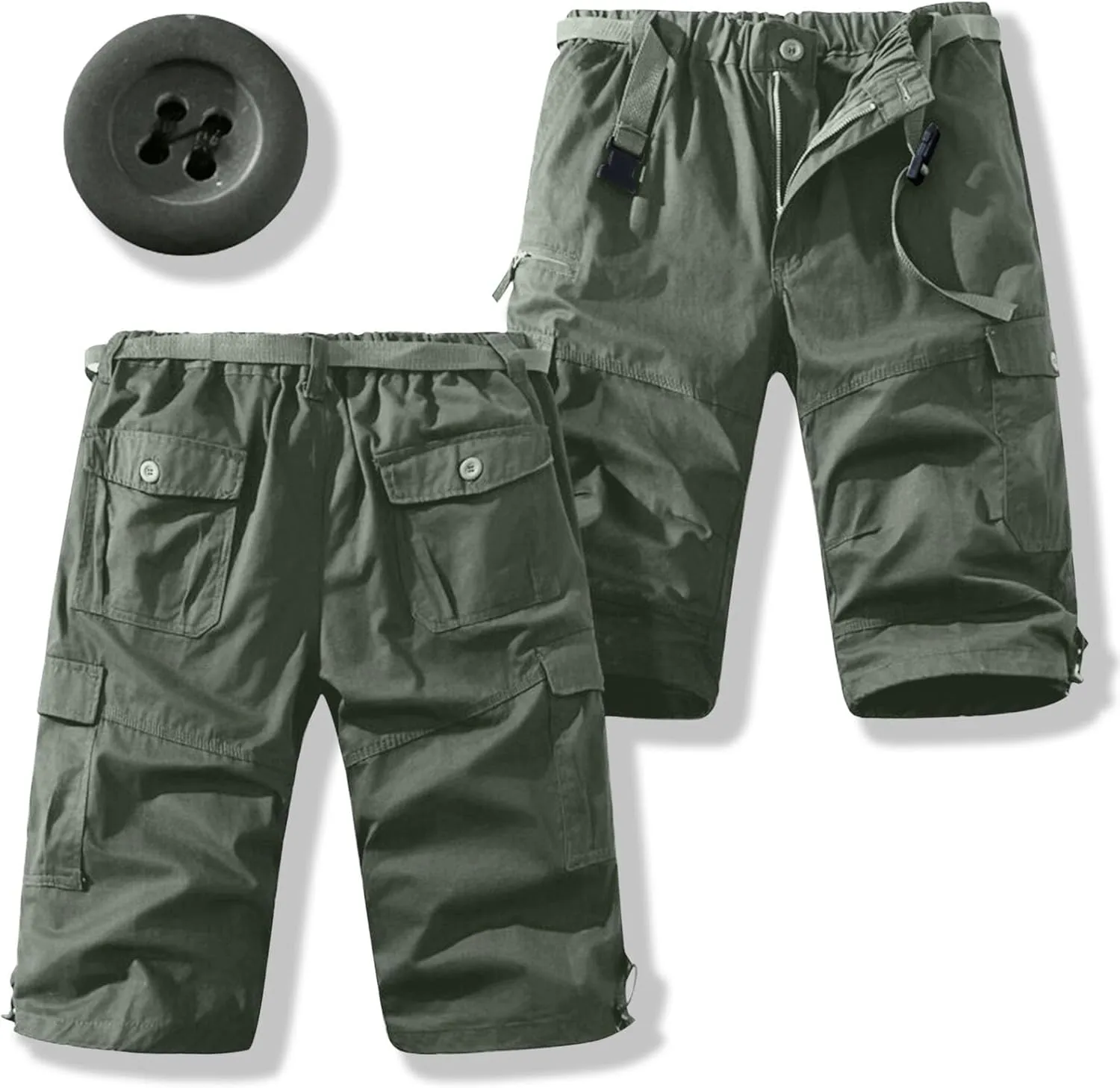 Mens Workout Cargo Shorts Outdoor Chino Military Tactical Hiking Shorts 9 Inch Uniform Durable Utility Work Pants