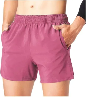 Men's Workout Running Shorts Summer Quick Dry Active Shorts with Zipper Pockets Casual Elastic Waist Athletic Short