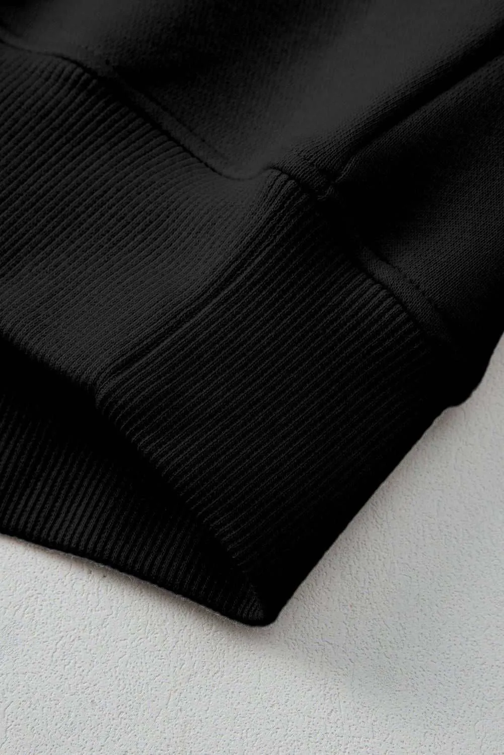 Neck Top & Ribbed Edge Loose Pants Sets - Stylish Comfort